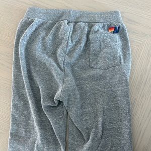 Aviator Nation Moto Gray Blue Sweatpant Joggers SMALL